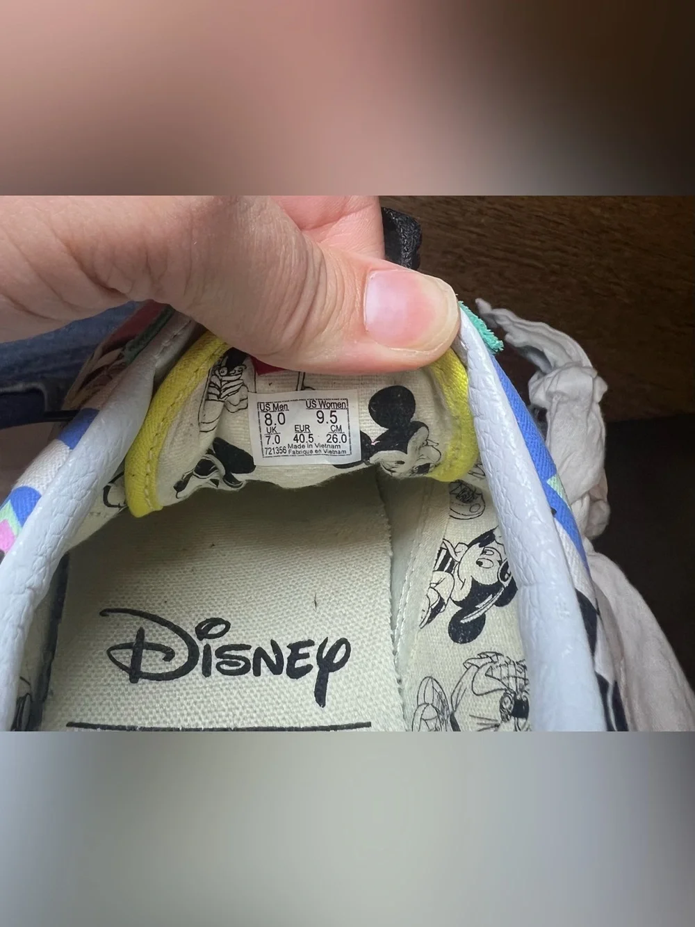 Vans x Disney Shoes Old Skool 80s Mickey Suede Sneakers W Size 9.5/M 8